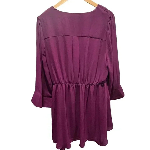City Chick Wrap Shibara Vibes Top Magenta Size 14 - Picture 5 of 9